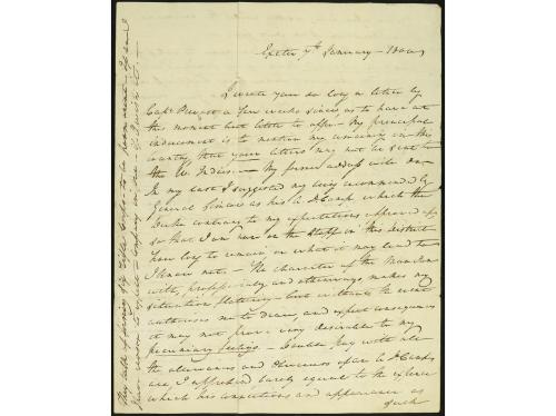 ✉ CANADA. 1800 (7 enero). EXETER (Inglaterra) a MONTREAL (Ca