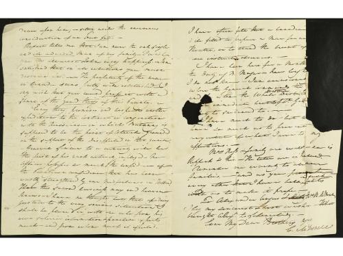 ✉ CANADA. 1800 (7 enero). EXETER (Inglaterra) a MONTREAL (Ca