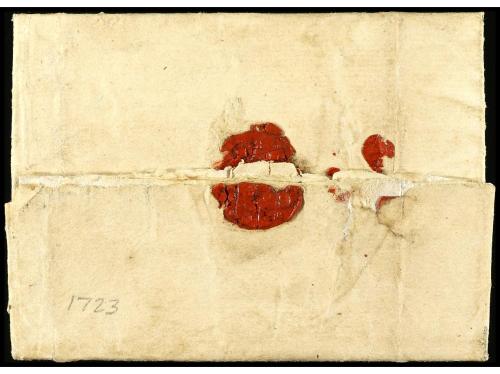 ✉ BARBADOS. 1723 (1 abril). BARBADOS a SALEM (Massachusetts)