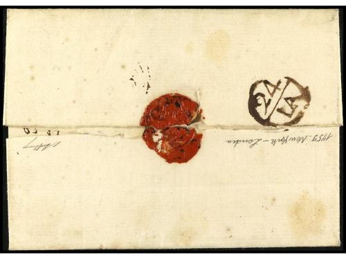 ✉ ESTADOS UNIDOS. 1759. NEW YORK a LONDRES. Envuelta sin tex