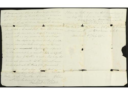 ✉ CANADA. 1777. QUEBEC (14 junio). QUEBEC a LONDON. Carta co
