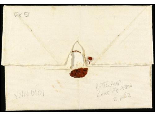 ✉ HOLANDA. 1682. ROTTERDAM a AMSTERDAM. Carta completa con t