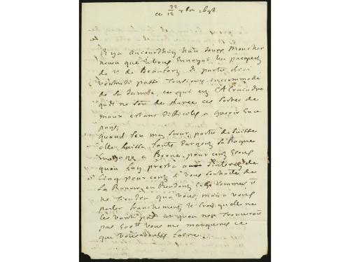 ✉ SUIZA. 1698. GENEVE a ST. GILLES. Carta completa con texto