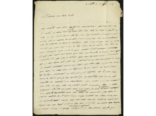 ✉ MALTA. 1715. MALTA a ST. ETIENNE. Carta completa con texto