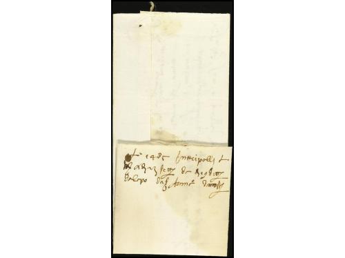 ✉ SIRIA. 1485 (19 septiembre). ALEPPO a TRÍPOLI. Carta compl