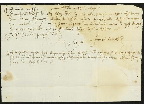 ✉ SIRIA. 1485 (19 septiembre). ALEPPO a TRÍPOLI. Carta compl