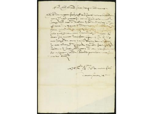 ✉ ITALIA. 1587 (2 julio). VENEZIA a ALEPPO (Siria). Carta co