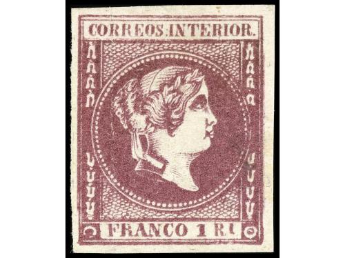 (*) FILIPINAS. Ed. 13. 1 real violeta. Leve pliegue vertical