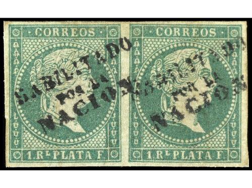 (*) FILIPINAS. Ed. 20D, ° 20E. 1 real pareja y 2 reales sin 