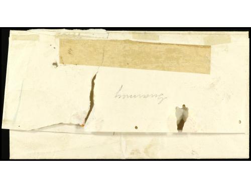 ✉ PERU. (1840 ca.). Envuelta circulada a HUARA. Marca GUARME