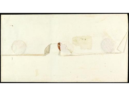 ✉ PERU. (1840 ca.). Envuelta circulada a CAÑETE. Marca CHINC