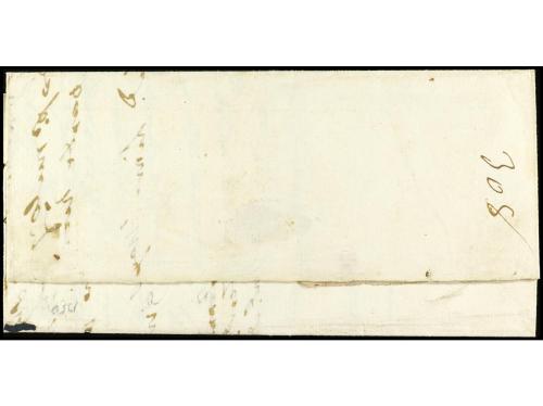 ✉ PERU. (1840 ca.). Envuelta circulada a LIMA. Marcas FRANCA