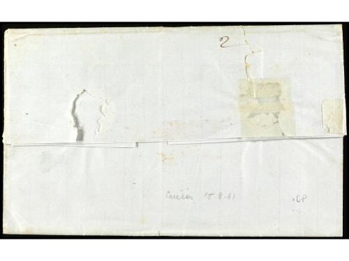 ✉ PERU. 1850 (27 febrero). CUZCO a AREQUIPA. Marcas CUZCO y 