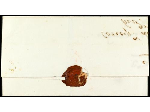 ✉ PERU. (1830 ca.). Envuelta circulada a ACARI. Marca CAMANA