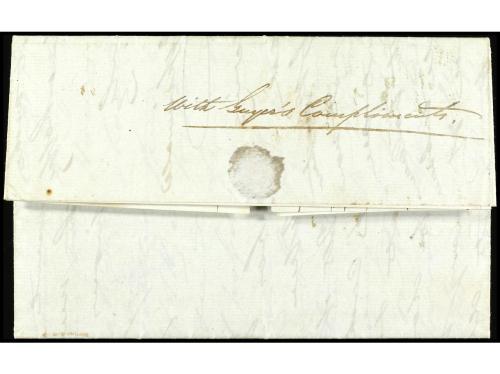 ✉ PERU. 1830 (2 enero). Carta encaminada de NUEVA YORK a LIM