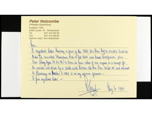 ✉ PERU. Sc. 112 (2). 1888. HUANACAVELICA a CERRO DE PASCO. 2