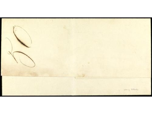 ✉ GUATEMALA. (1840 ca.). Envuelta circulada a GUATEMALA. Mar