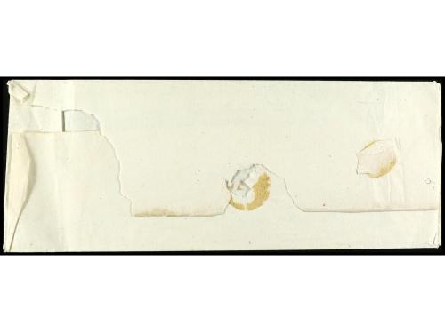 ✉ PERU. (1830 ca.). Envuelta circulada a TAQUI. Marca CARAVE