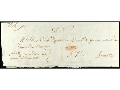✉ PERU. 1833 (2 octubre). Plica del Servicio Nacional circul