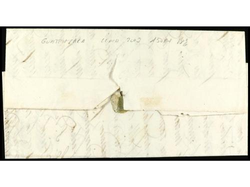 ✉ GUATEMALA. (1840 ca.). ZACATEPEC a GUATEMALA. Marca FRANQU