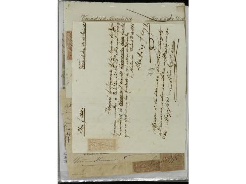 ✉ CUBA. 1854-1899. Colección de DOCUMENTOS con sellos fiscal