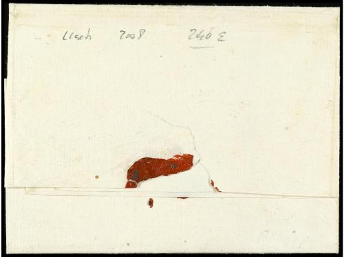 ✉ MEXICO. (1806 ca.). Envuelta circulada a GUATEMALA. Marca 