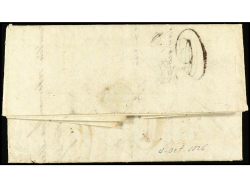 ✉ COLOMBIA. 1826 (4 octubre). MEDELLÍN a POPAYÁN. Carta comp