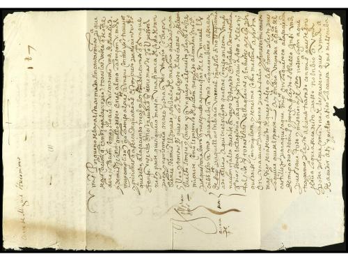 ✉ PERU. 1607 (20 mayo). LOS REYES (Lima) a SEVILLA. Carta co