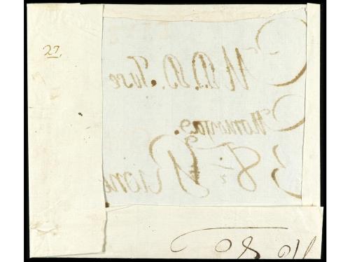 ✉ COLOMBIA. (1810 ca.). Frontal circulado a RÍO NEGRO. Marca