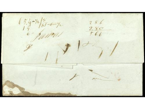 ✉ COLOMBIA. 1848 (19 mayo). BOGOTÁ a VILLITA. Carta completa