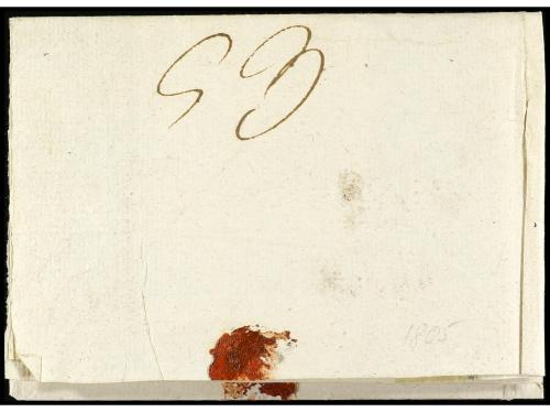 ✉ COLOMBIA. 1805 (25 octubre). BUGA a POPAYÁN. Carta complet