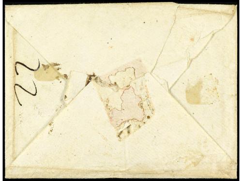 ✉ COLOMBIA. (1800 ca.). Sobre circulado a MEDELLÍN. Marca SA