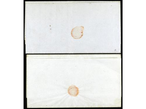 ✉ PERU. 1857. Dos cartas de LIMA a AREQUIPA e ICA con la mar