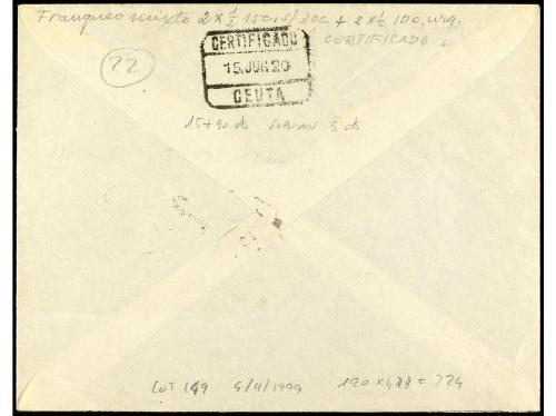 ✉ MARRUECOS. Ed. 65 (2), 66 (2). 1920. TETUÁN a CEUTA. Circu