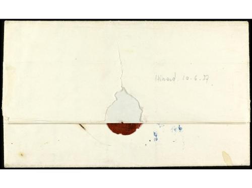 ✉ PERU. 1849 (29 enero). PASCO a LIMA. Carta completa con te