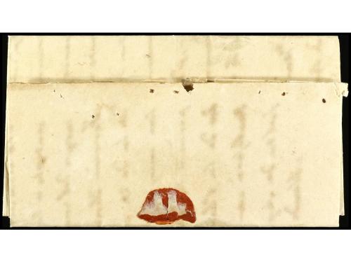 ✉ PERU. 1827 (16 febrero). PASCO a LIMA. Carta completa, mar