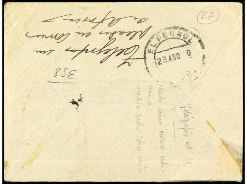 ✉ MARRUECOS. 1920. ALCAZARQUIVIR a FERROL. Sello de Telégraf