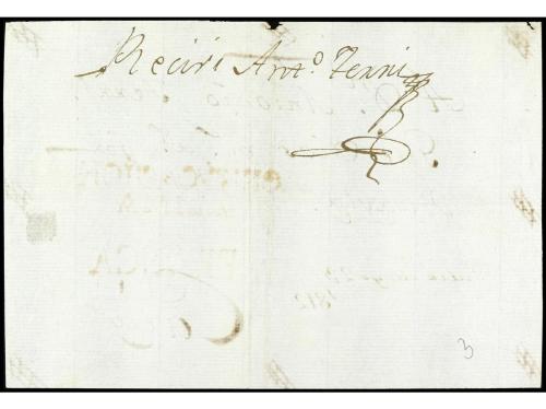 ✉ PERU. 1812 (23 mayo). Frente de carta certificada de LIMA 