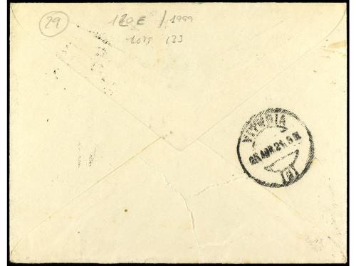 ✉ MARRUECOS. 1920-21. Dos cartas circuladas con sellos de 20