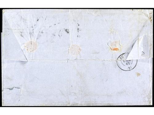 ✉ FRANCIA. Yv. 16 (4). 1861. MARSEILLE a ALICANTE. 40 cts. n