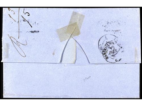 ✉ FRANCIA. Yv. 17. 1860. MARSEILLE a LYON. 80 cts. rosa, bor