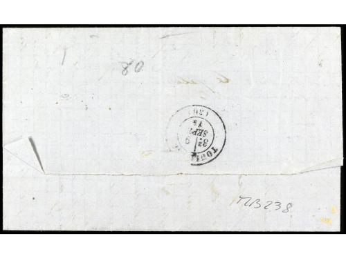 ✉ FRANCIA. Yv. 41, 25, 37. 1871. TABES a TOULOUSE. 1 cto. ve