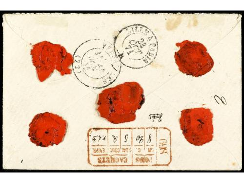 ✉ FRANCIA. Yv. 32, 35, 37 (2). 1871. CALAIS a VERSAILLES. 5 