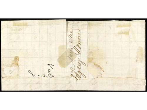 ✉ CHILE. 1872. VALPARAÍSO a FRANCIA. Circulada con cuatro se