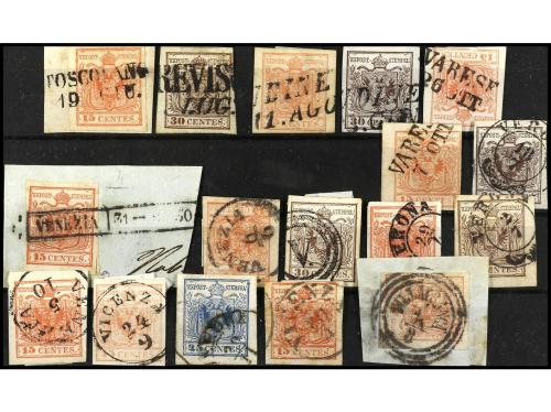 ° Δ ITALIA ANTIGUOS ESTADOS: LOMBARDO-VENECIA. Tres fichas c