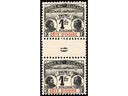 ** COSTA DE MARFIL. Yv. Tasas 2/8. SERIE COMPLETA a falta de