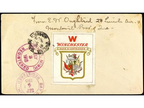 ✉ CANADA. 1915. MONTREAL a BAY CITY (Usa). Entero Postal de 