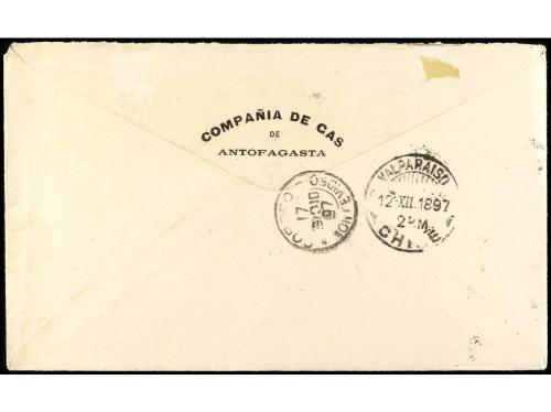 ✉ CHILE. 1897. ANTOFAGASTA a FRAY BENTOS (Uruguay). 1 ctvo. 
