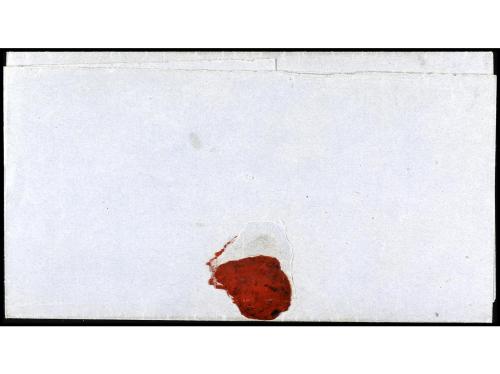 ✉ MEXICO. Sc. 1. 1857. PACHUCA a MÉXICO. 1/2 real azul (2), 