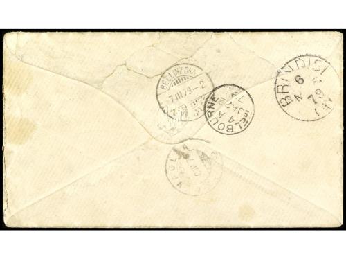 ✉ AUSTRALIA. 1879. DAYLESFORD (Victoria) a SUIZA. 1 d. verde